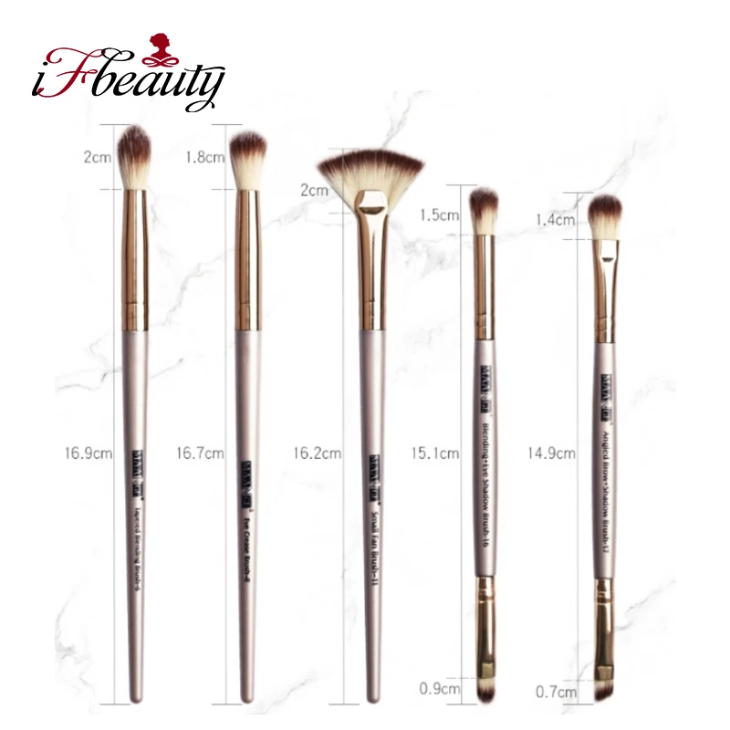 5/12 шт/партия набор кистей для макияжа тени век смешивание подводка глаз ресницы