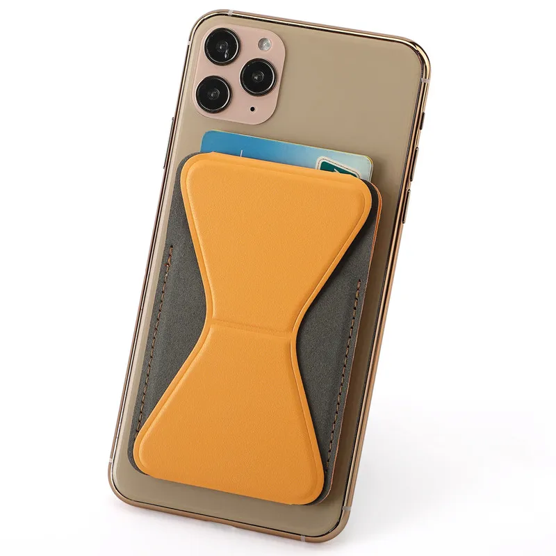 Magnetic Folding Lazy Holder Wallet For iphone 12 Pro Max Ultra-thin Desktop Neutral Back Cover Universal PU Mobile phone Holder