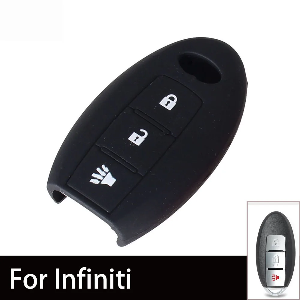 Чехол для автомобильного ключа Dandkey силиконовый чехол с 3 кнопками INFINITI EX35 FX35 FX45 G25
