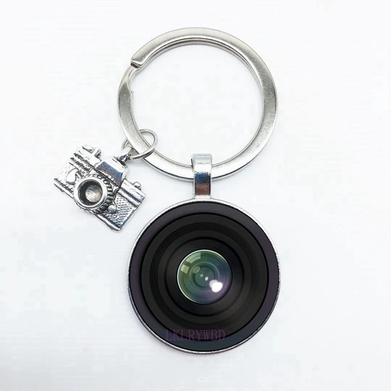 

2020 SLR lens glass pendant keychain camera pendant photographer essential photography fan key ring gift
