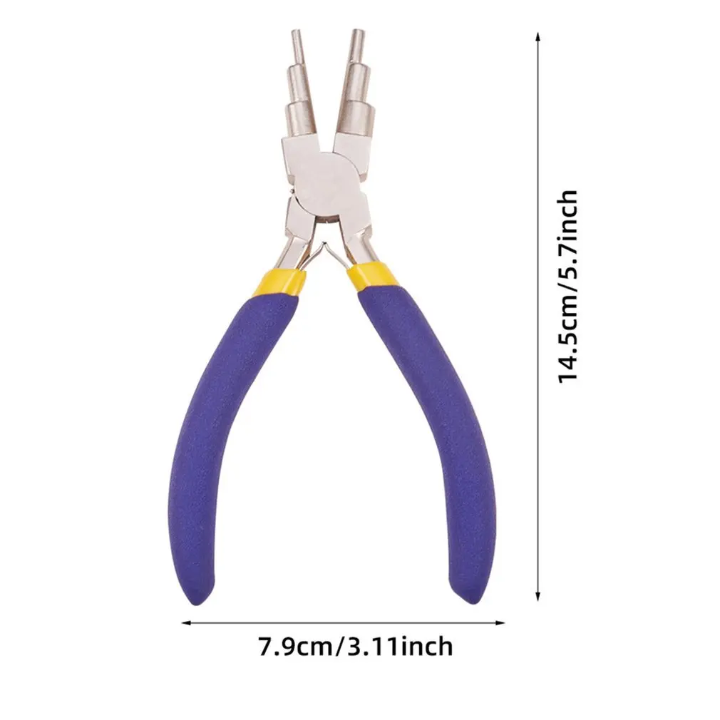 

6 In 1 Carbon Steel Round Nose Pliers Six Section Pliers Suitable For Crafts Diy Jewelry Tools And Gifts