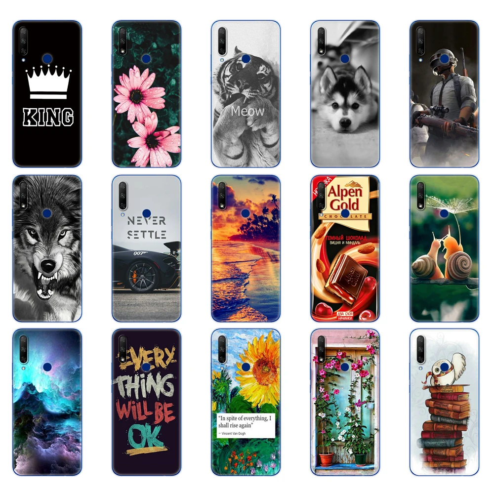 Силиконовый чехол для Honor 9X Global Case bumper Премиум задней панели телефона Huawei Premium STK LX1