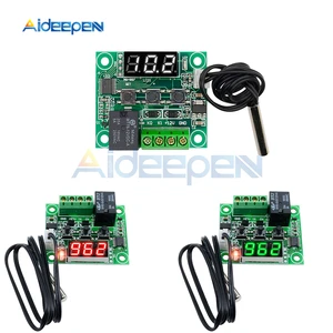 Цифровой светодиодный термостат W1209, постоянный ток 5 В, 12 В, 24 В, переменный ток 110-220 В, контроль температуры