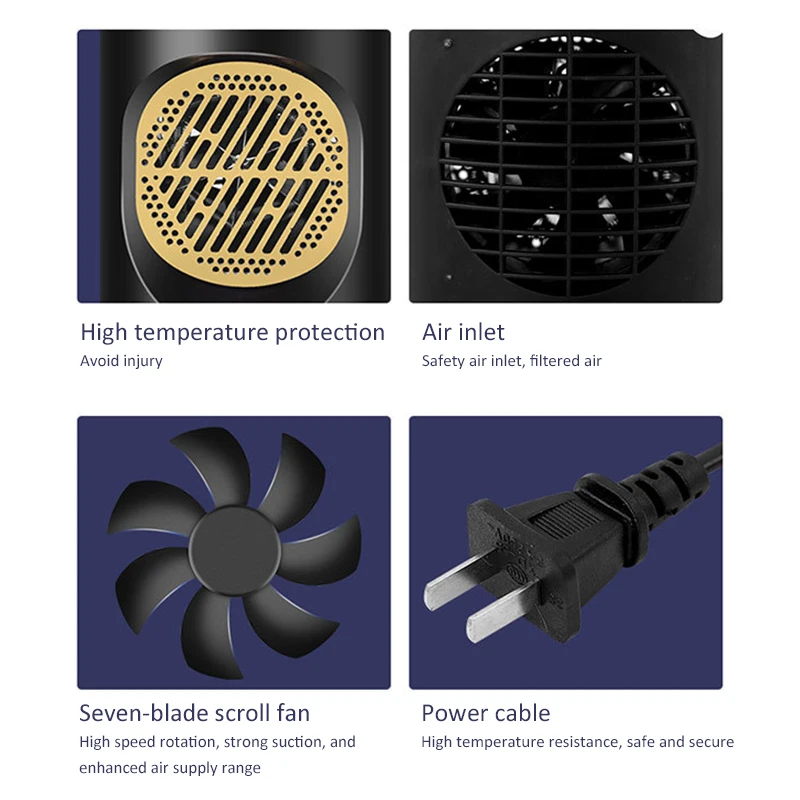 Электрический настенный обогреватель Mini Portable Plug-in Personal Space Warmer для внутреннего отопления, кемпинга и любого места. Регулируемый нагреватель включен.