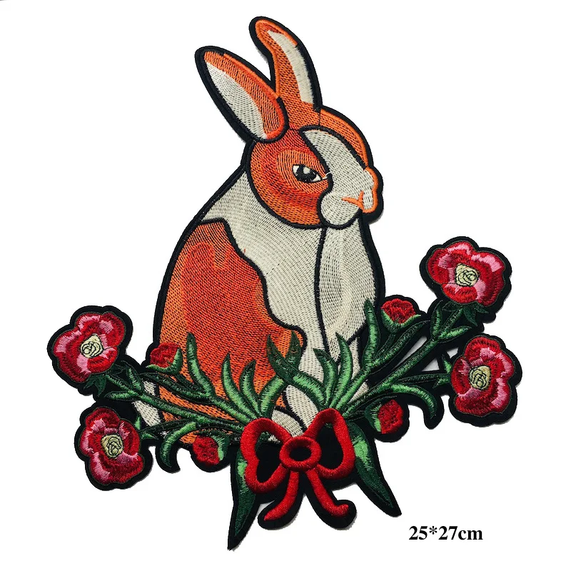 В наличии! 1 намоток Tiger с мордами животных Сердце Вышитые нашивки цветы для