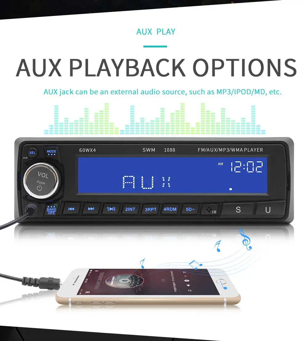 Автомагнитола MLOVELIN мультимедийный стерео-приемник с поддержкой MP3 MP5 FM USB TF BT aux