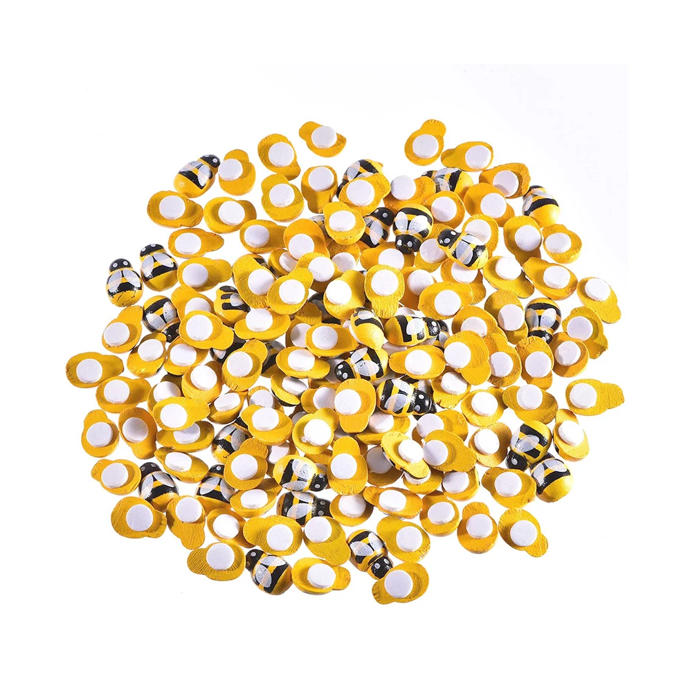 10 шт. миниатюрная сказочная садовая пчела самоклеящаяся деревянная банка для