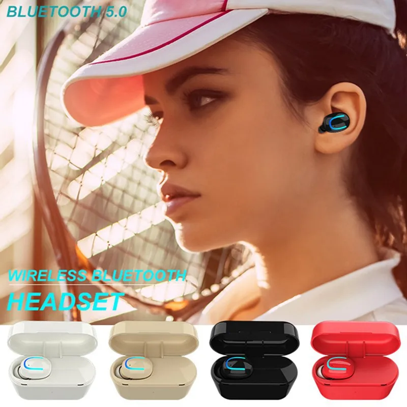 VTIN беспроводные Bluetooth наушники Ультра маленькие наушники-невидимки стерео один наушник с микрофоном зарядная коробка для iPhone Xiaomi