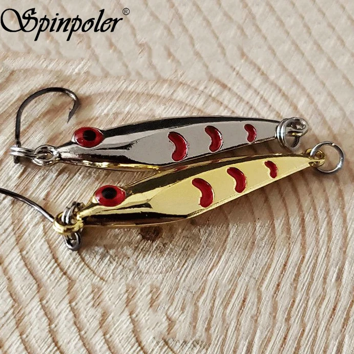 Spinpoler 2 шт. металлическая блесна приманка рыболовная цвета: золотистый