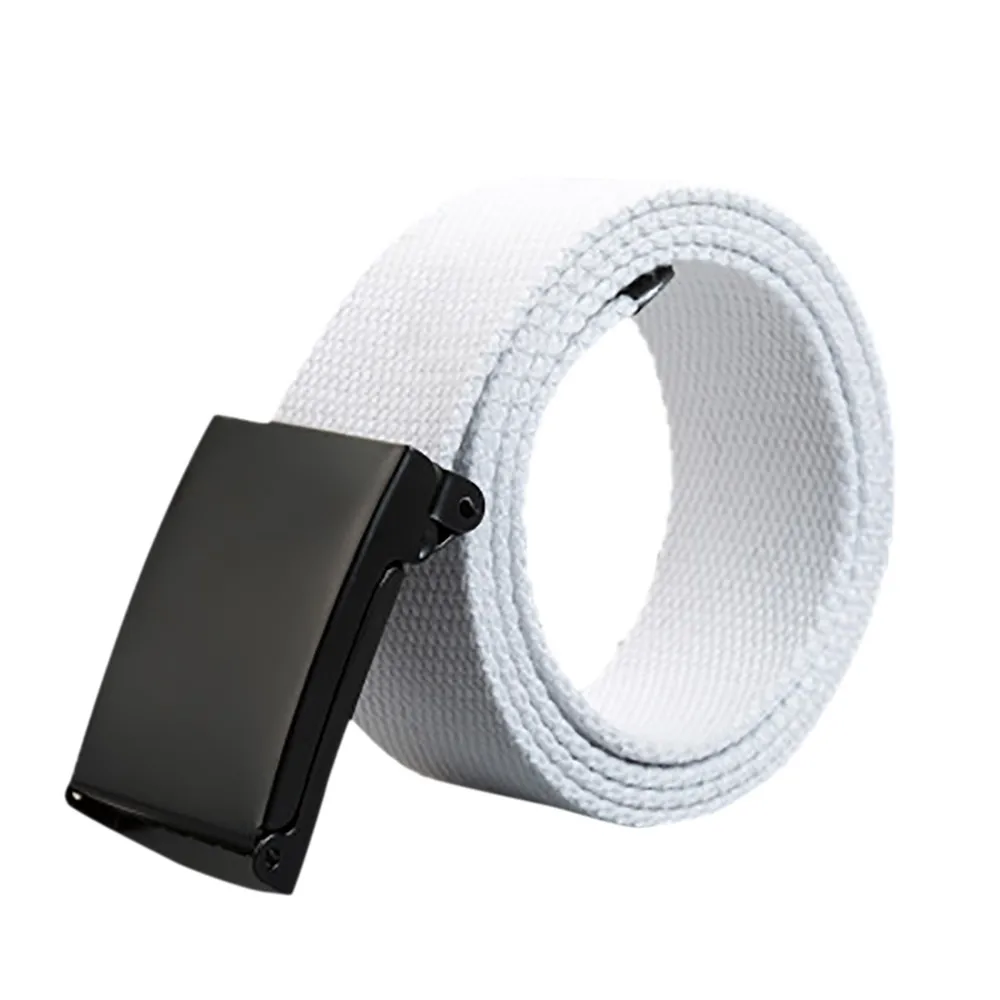 Fashion New Unisex Trousers Belts Canvas Belt Buckle Men Women Boys Jeans Candy Colors 110cm Luxury |