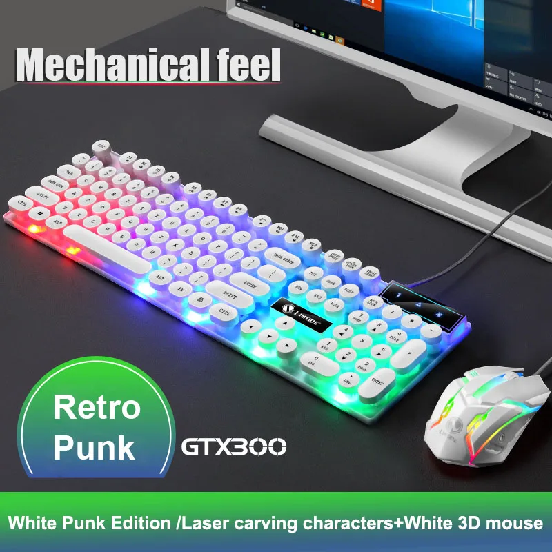 Проводные игровые клавиатуры и мышь GTX300 с английским USB интерфейсом набор