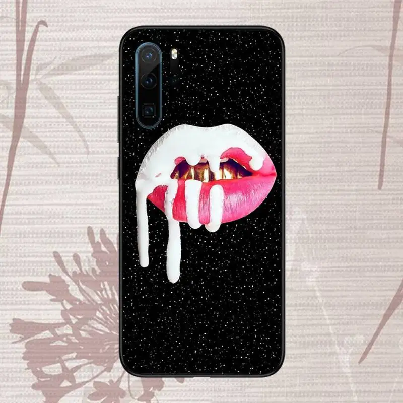 

Sexy lady make up Pink Red lips rolling Phone Case For Huawei P20 P30 P40 lite Pro P Smart 2019 Mate 10 20 Lite Pro Nova 5t