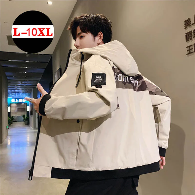 Осенняя мужская Свободная куртка Модель 152 см 5XL 6XL 7XL 8XL9XL 10XL Повседневная простая