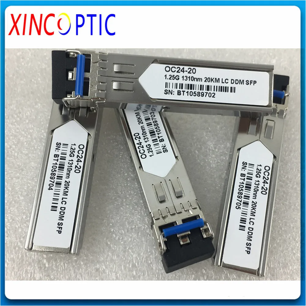 5 шт./лот 1 25G Dual Fiber LC SFP гигабитный дуплекс 1310 нм 20 км 40 1550 60 80 100 1000 м волоконно