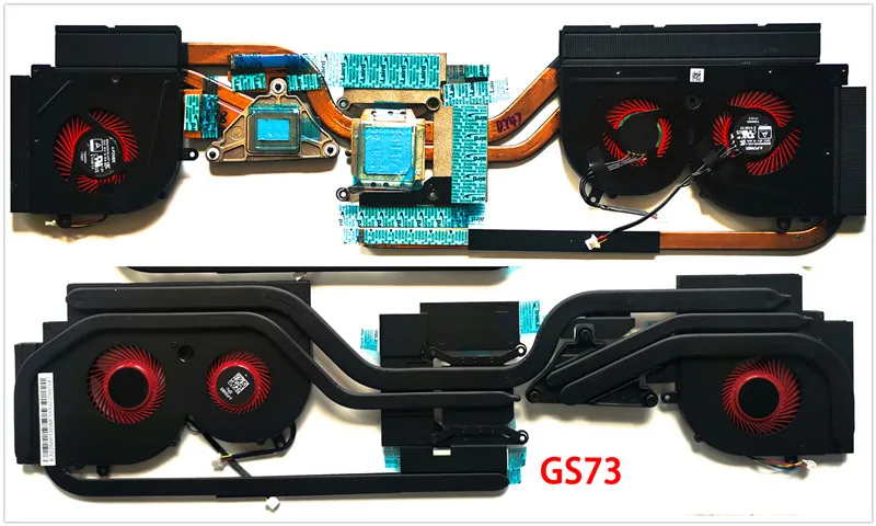 Fan with heatsink Чехол для MSI GS73 GS73VR MS-17B1 MS-17B1 GS73VR 6RF 7RF 7RG-035CN MS-17B5 ЖК-дисплей верхняя Задняя панель/ободок/Упор для рук/нижняя часть/кабель для экрана - Цвет: Fan with heatsink