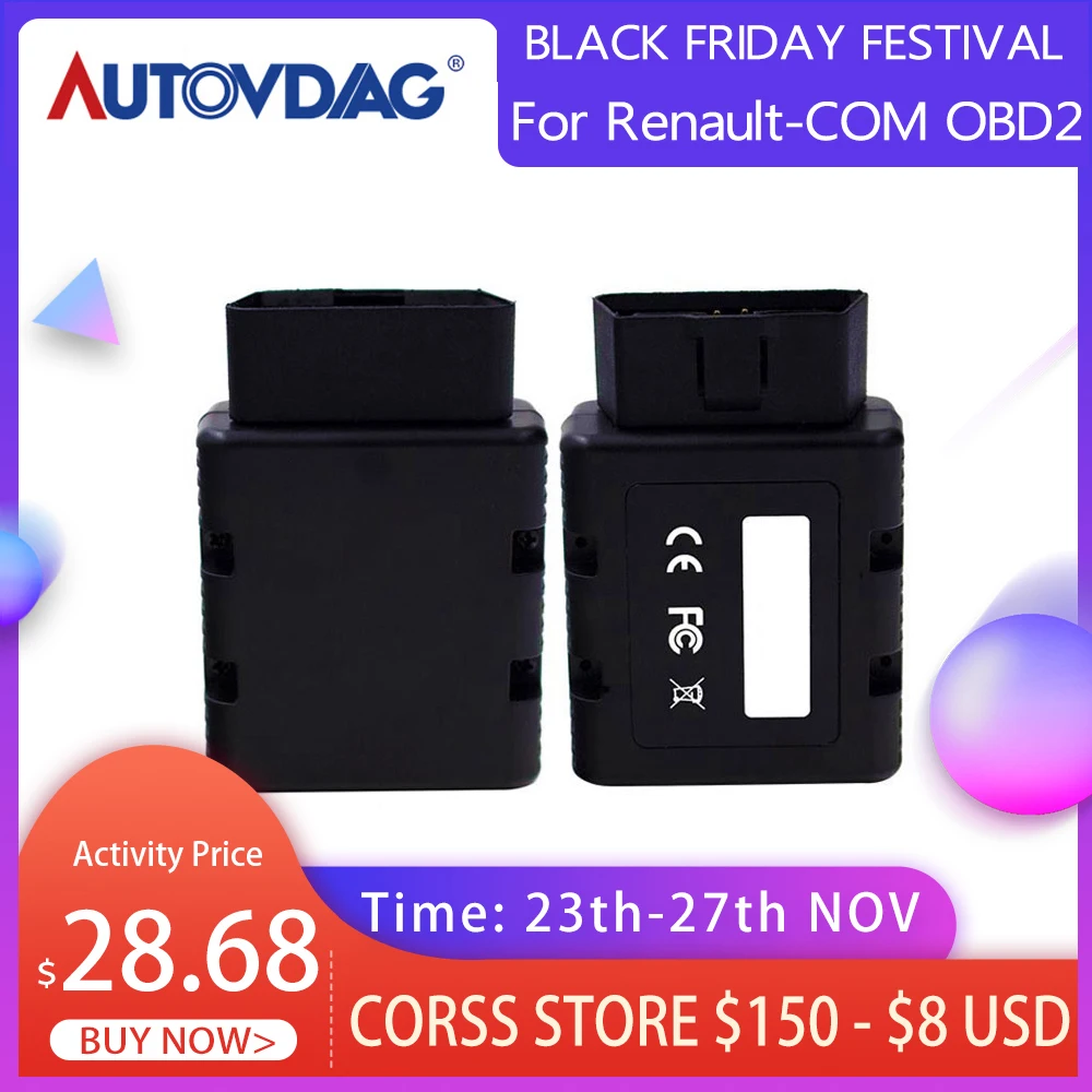 Диагностический сканер для Renault COM OBD2 Bluetooth такой же как Can Clip Com автомобильный