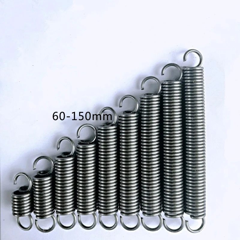 

1PCS,OEM Metal Stainless Steel Tension Extension Spring Manufacturer,2mm Wire Diameter*18mm Out Diameter* (60-150)mm Length