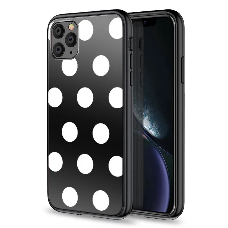 

Wave Dot IPhone Case Black and White Retro for IPhone11 11Pro 12 12Pro Promax Protective Cover for IPhone X XS XR XSMAX