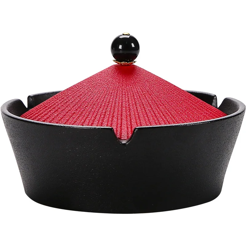 

Creative Chinese Qing Dynasty Mandarin Design Cearmic Ashtray Cute Mini Ashtray with The Lids Home Decor Ashtray Gift Boyfriend