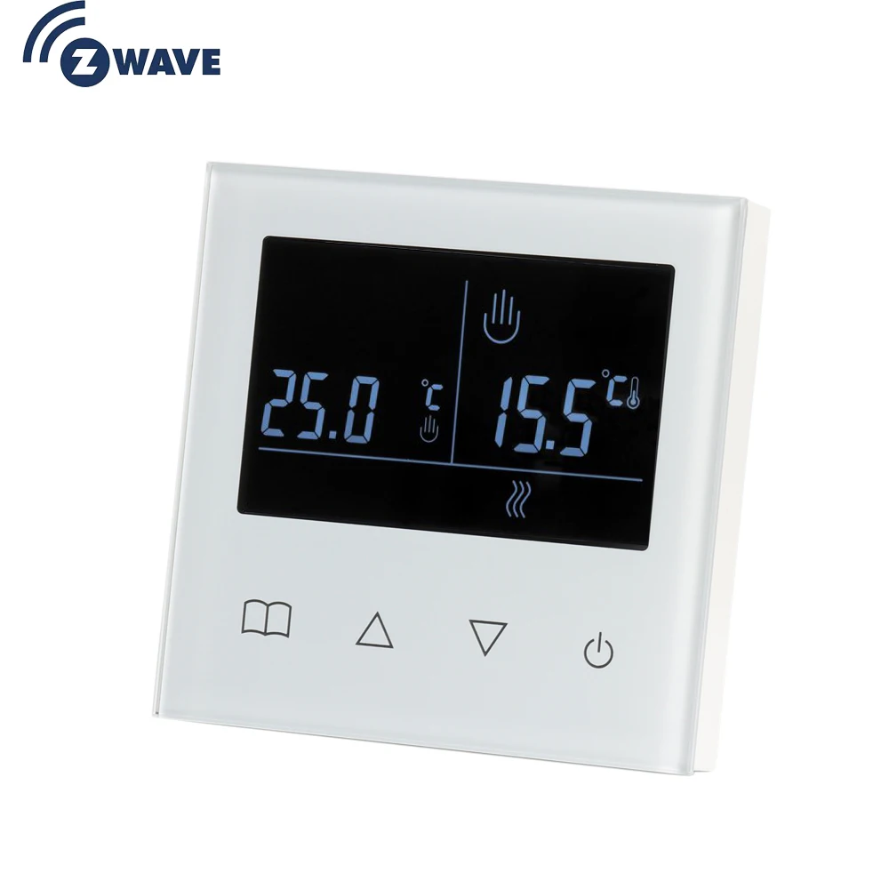 Z Wave Plus термостат Еженедельный программируемый нагревательный с ЖК сенсорным