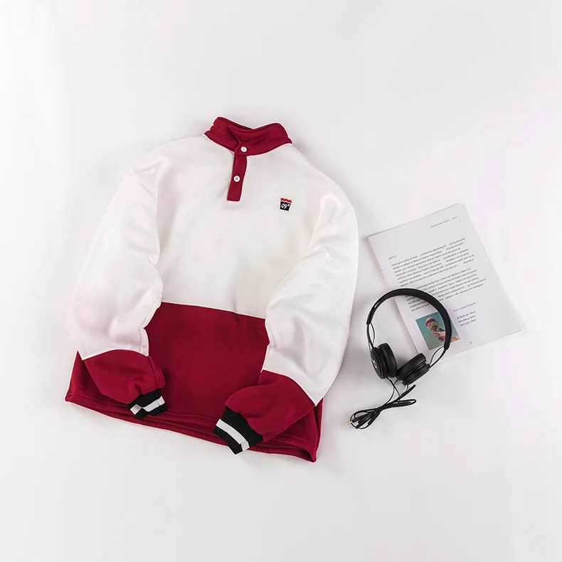 Женская толстовка с капюшоном полосатая рубашка пуловер воротником поло модная