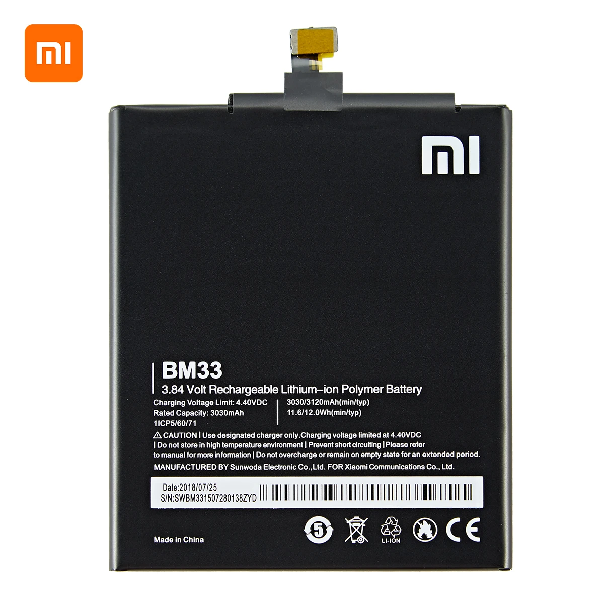 Оригинальный аккумулятор Xiao mi 100% BM33 3120 мАч для Xiaomi 4i Mi Mi4i M4i высококачественные