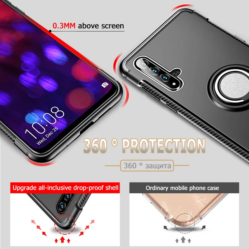 Армированный чехол для Huawei Honor 20 силиконовый S 20i Pro Lite 10i 7X 8X Max V8 V9 Play V10 V20 Note 10 9 Youth |