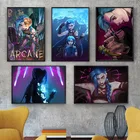 Серия Arcane, аниме Лига Легенд, Jinx, холст, живопись, Постер и печать, украшение для гостиной, креативный дизайн, настенное искусство для дома