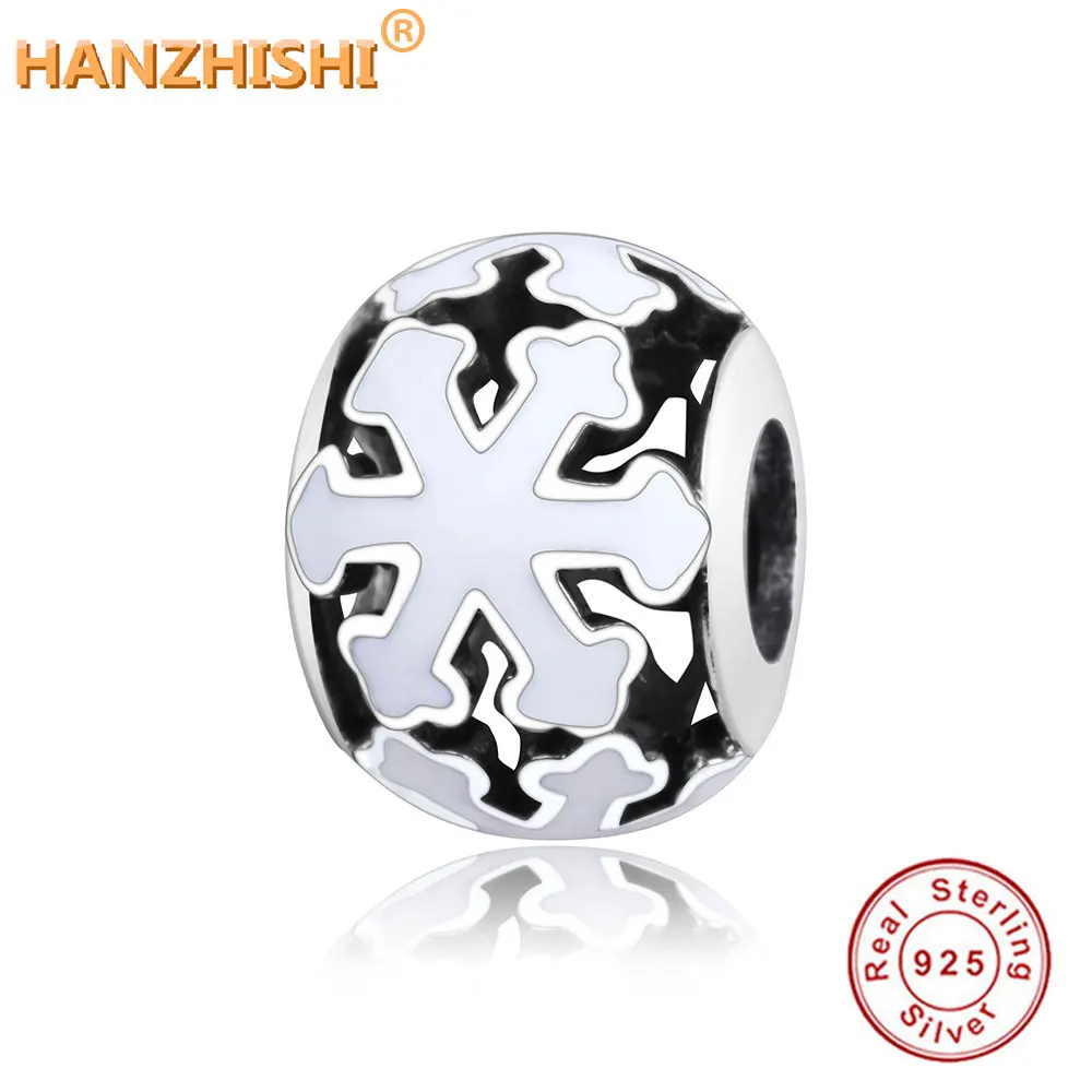 Оптовая продажа бусины из стерлингового серебра 925 пробы в форме снежинки