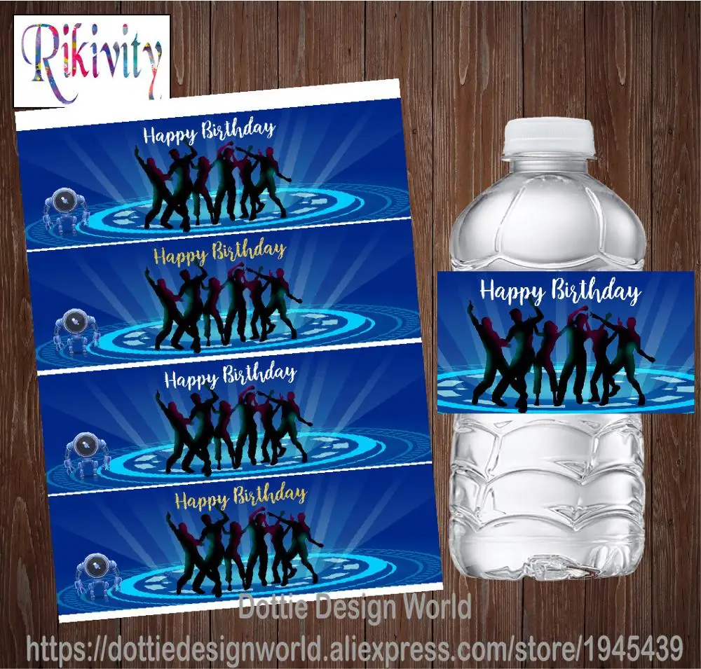 Rikivity персонализированный диско вечеринка день рождения бутылка для воды винная