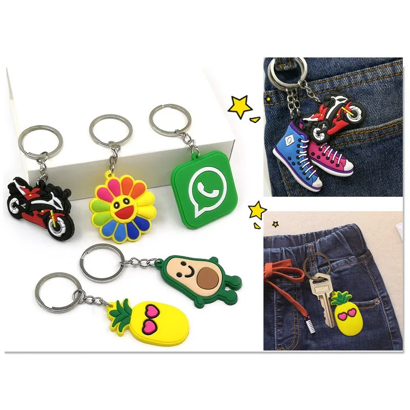 2 шт./лот ПВХ модная Брезентовая цепочка для ключей брелоки подарок на день