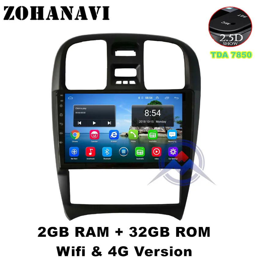 Radio 2G 32G ZOHANAVI 9 дюймов 2.5D Android 9,0 автомобильный DVD gps для hyundai Sanat EF Tagaz 2007 2004-2009 Автомобильный Радио стерео Мультимедийный плеер wifi - Цвет: Radio 2G 32G