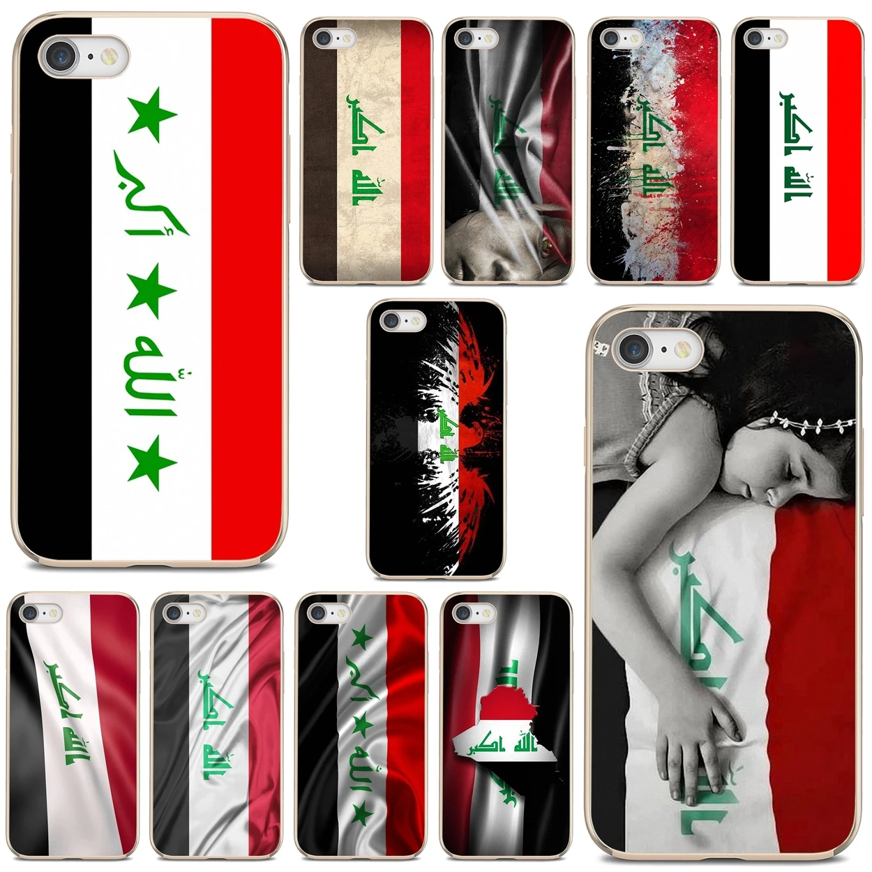 

Phone Cases For iPhone 10 11 12 13 Mini Pro 4S 5S SE 5C 6 6S 7 8 X XR XS Plus Max 2020 Iraqi Iraq National Flag Banner Print
