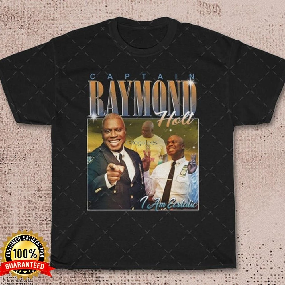 Винтаж капитан Рэймонд Холт рэп в стиле хип хоп 90s ретро Бруклин 99 футболка
