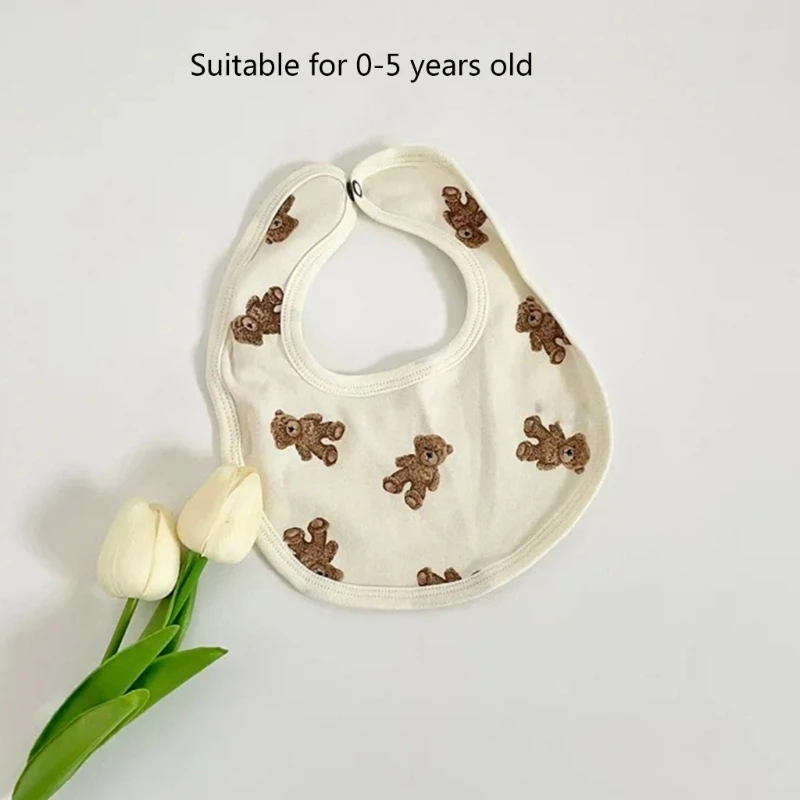 

Non-toxic Baby Kids Cotton Bibs Saliva Soft Towel Protect Teething Baby Free from Cheek Neck and Chin Rash Comfortable K1KC