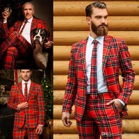 2020 newest hot sell glen plaid custom slim fit mens business suit handsome mans suits for wedding two pieces suitjacketpants