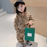 2021new spring children s suit trend boy and girls sports casual fashion hoodie two piece set hoodies kids clothes