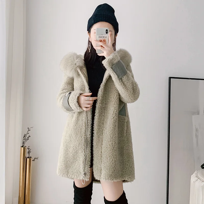 Пальто из натурального меха Женское зимнее пальто женская одежда куртка 2020 100%
