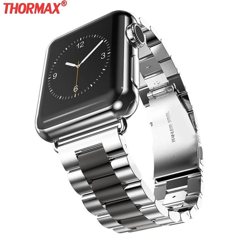 Stainless Steel strap For Apple Watch band 42mm 44mm Bracelet pulseira for iwatch series 5 4 3 2 black gold pink 38mm 40mm | Наручные