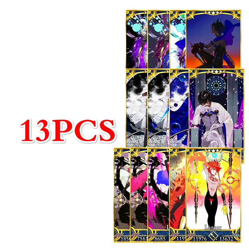 13pcs azhouna Fate/Grand Order FGO Игрушки Хобби Коллекционные игры Коллекция аниме-открытки - Цвет: 13pcs azhouna
