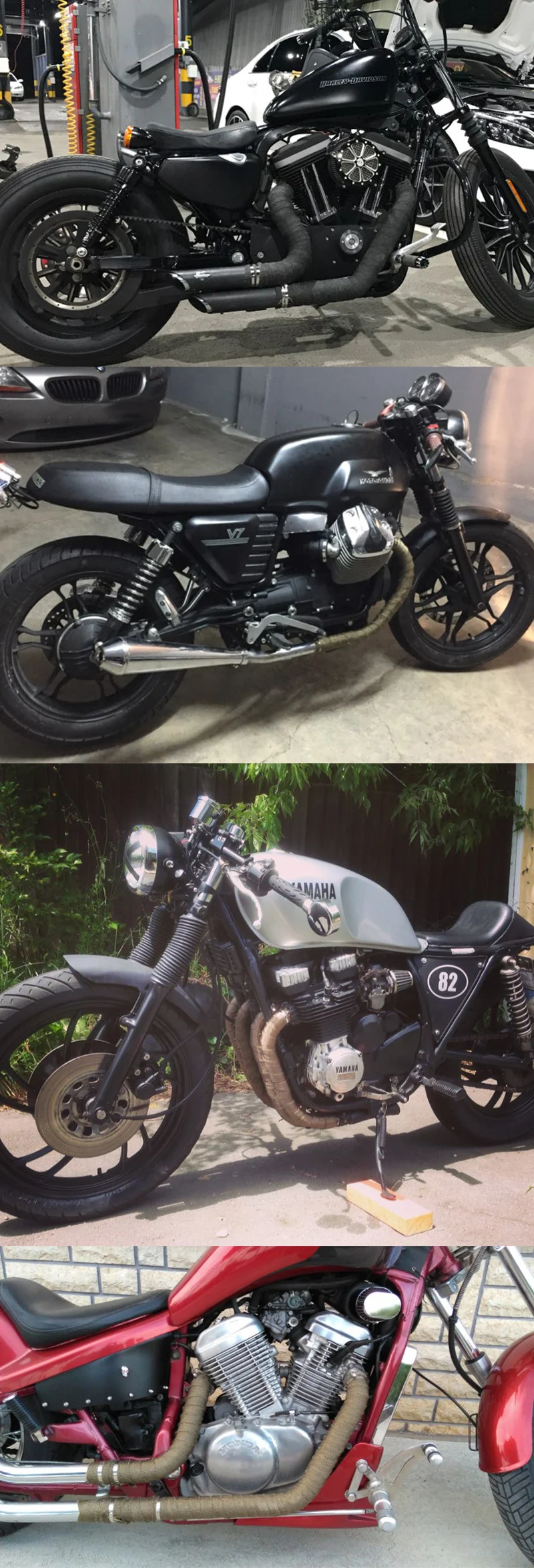 MOTOS 5 м/10 м/15 м Стекловолоконная выхлопная защитная труба теплоизоляционная лента турбо-обертка изоляционная пленка лента огнестойкая ткань