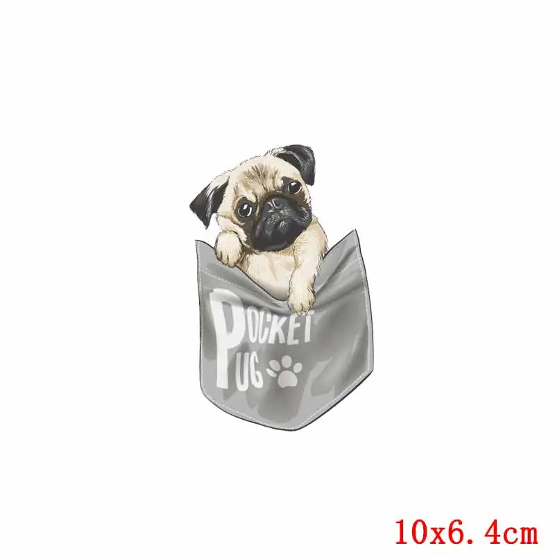 Мультяшные милые наклейки сделай сам на одежду собака единорог Термотрансферная