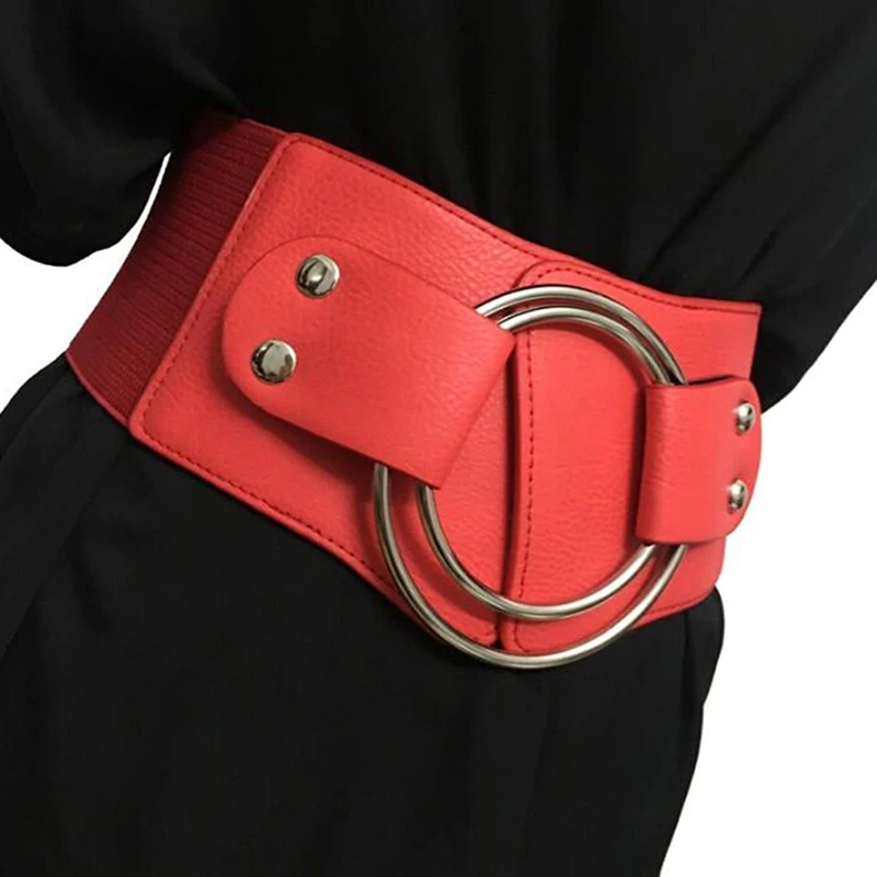 

Belts For Women Fashion Waist Elastic Ladies Band Round Buckle Decoration Coat Sweater Fashion Dress Waistband