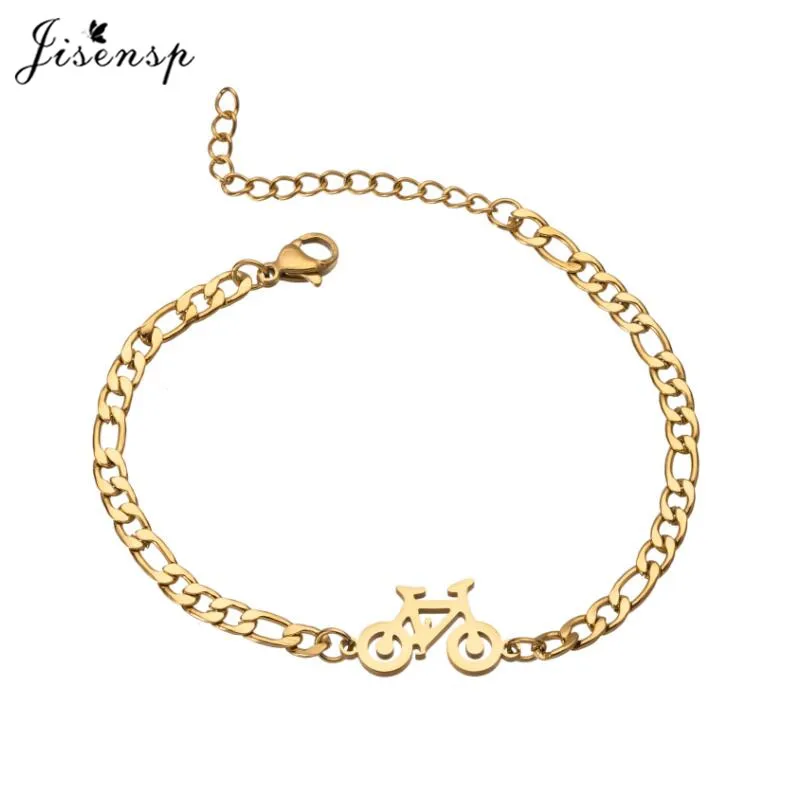 Браслеты Jisensp из нержавеющей стали для мужчин и женщин Классические шармы в стиле