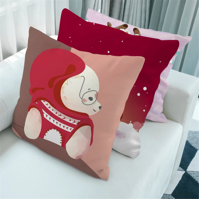 

Fuwatacchi Cartoon Pillow Covers Cute Cat Animals Cushion Covers For Home Sofa Decorative Funda Cojin Throw Pillowcase 45x45cm