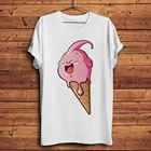 Kawaii Majin Buu смешная аниме футболка с мороженым мужская летняя новая белая Повседневная футболка с коротким рукавом унисекс манга уличная одежда футболка