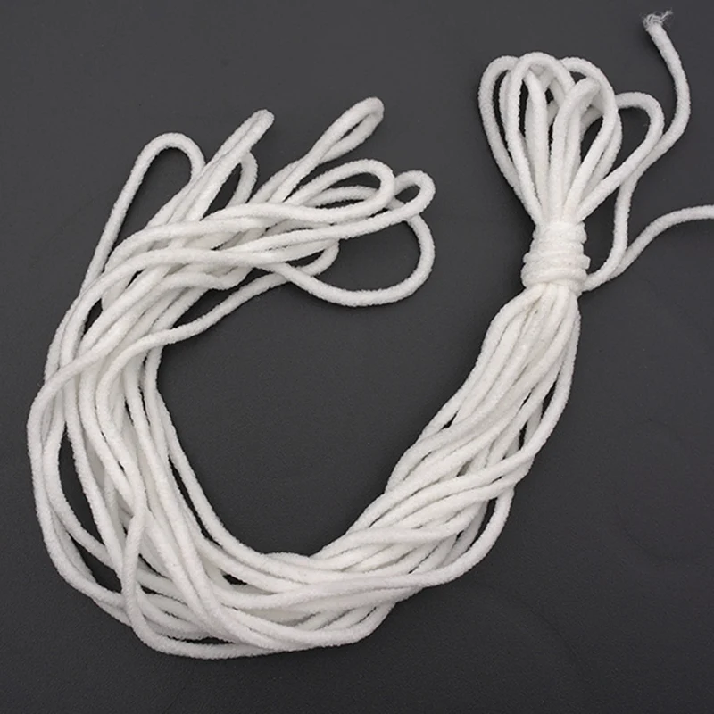 Черно белый плетеный эластичный шнур 3/5 мм тяжелая эластичная веревка нейлоновая