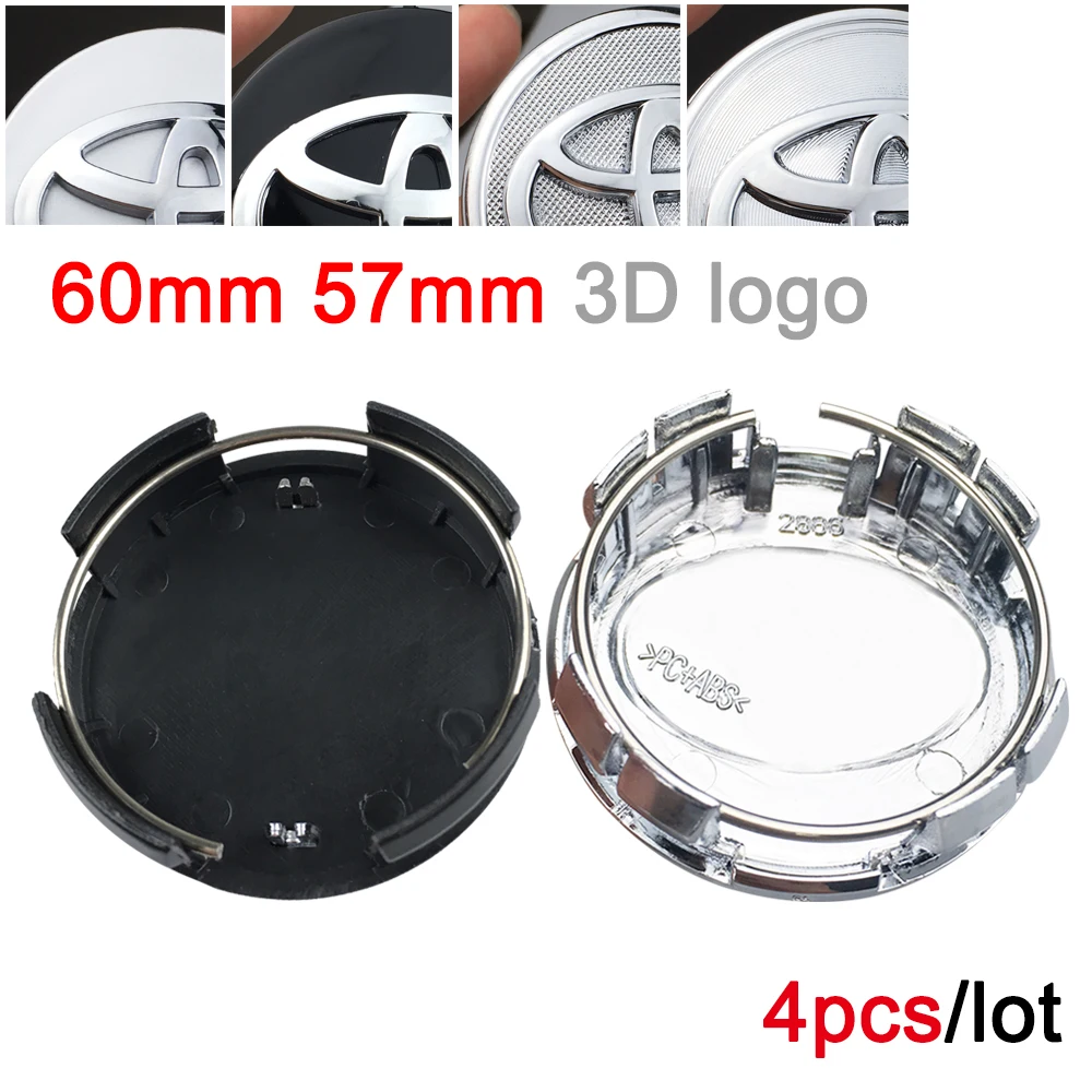 4 шт. 57 мм 62 с наружной резьбой черный серебристый цвет хромированные