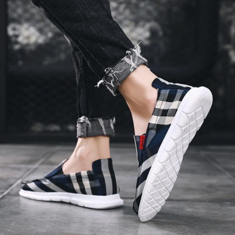 Мужские дышащие текстильные туфли на плоской подошве | Обувь