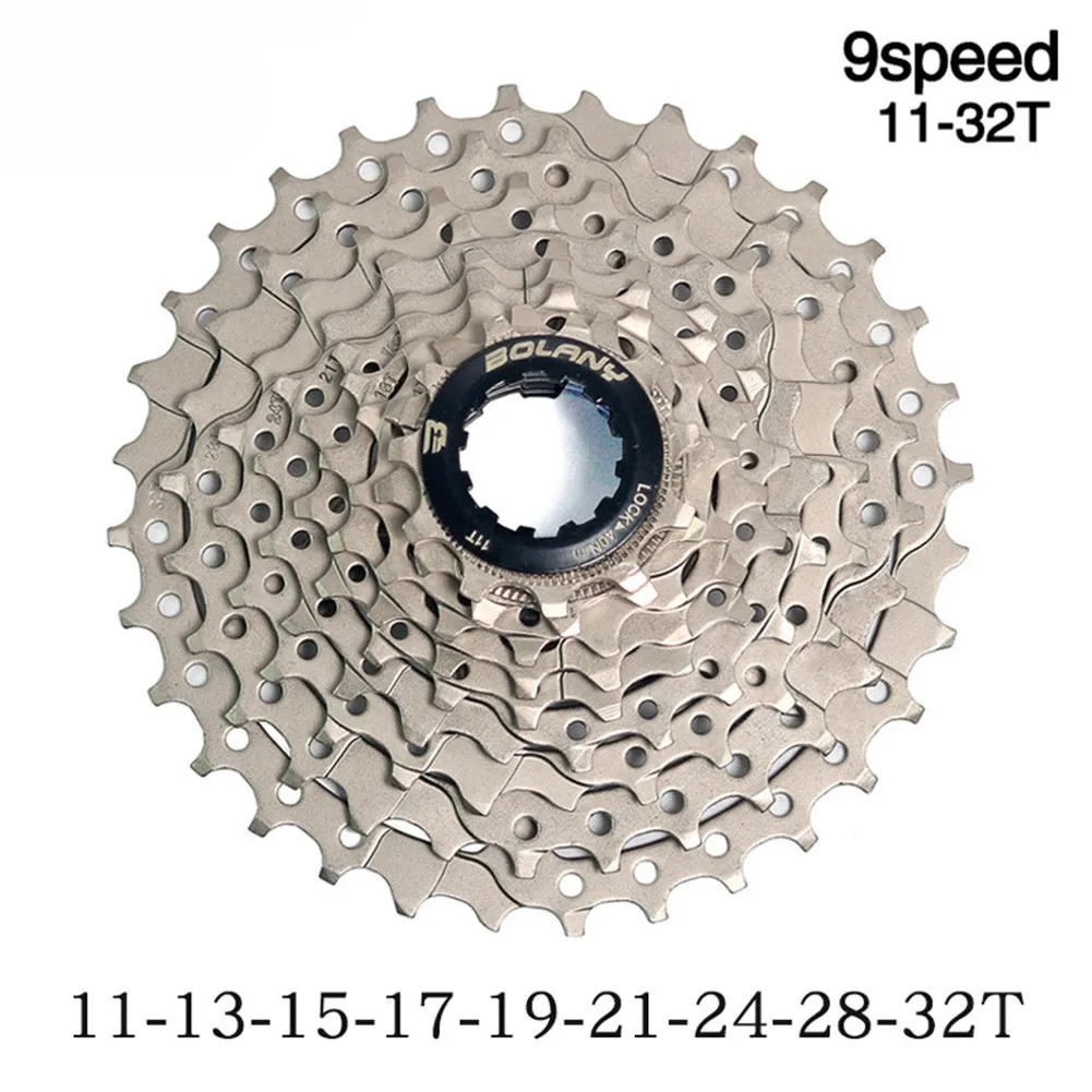 

BOLANY 9 Speed 11-32T Freewheel MTB Mounain Road Bike Cassette Flywheels Sprocket Compatible Shiman 0 Bike Accessories Parts